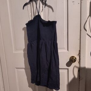 Speechless Blue Halter Sundress Cocktail